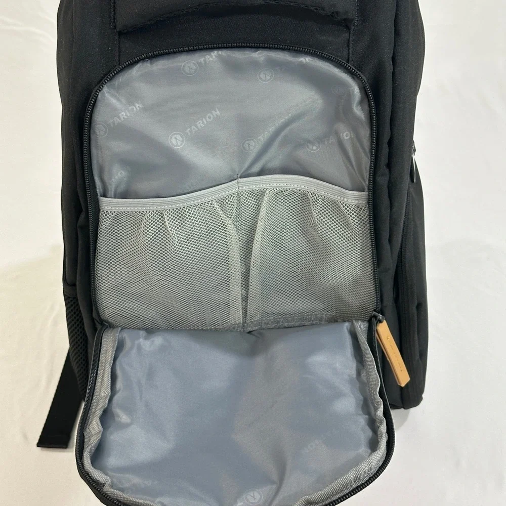 Tarion Camera Backpack Waterproof Canvas DSLR SLR Case Laptop Compartment Black